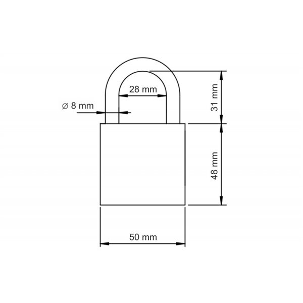 Kłódka LOB KMM5 + 60 kluczy w zestawie