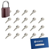 Kłódka LOB K350 + 19 kluczy w zestawie