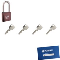Kłódka LOB KMM51 + 4 klucze w zestawie