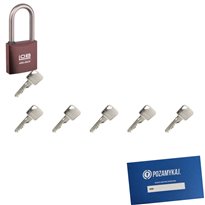 Kłódka LOB KMM51 + 6 kluczy w zestawie