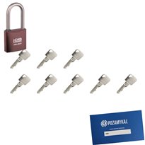 Kłódka LOB KMM51 + 8 kluczy w zestawie