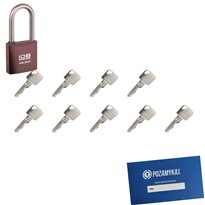 Kłódka LOB KMM51 + 9 kluczy w zestawie