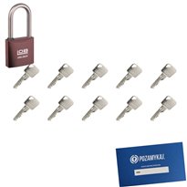 Kłódka LOB KMM51 + 10 kluczy w zestawie