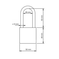 Kłódka LOB KMM51 + 18 kluczy w zestawie