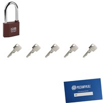 Kłódka LOB KZ51 + 5 kluczy w zestawie