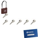 Kłódka LOB KZ51 + 6 kluczy w zestawie