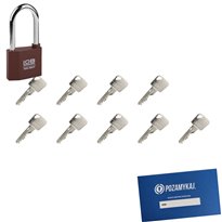 Kłódka LOB KZ51 + 9 kluczy w zestawie