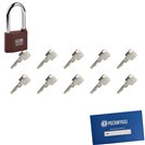 Kłódka LOB KZ51 + 10 kluczy w zestawie