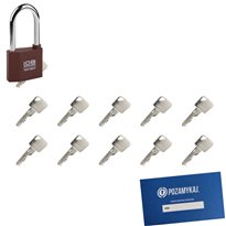 Kłódka LOB KZ51 + 11 kluczy w zestawie