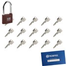 Kłódka LOB KZ51 + 15 kluczy w zestawie
