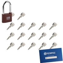 Kłódka LOB KZ51 + 17 kluczy w zestawie