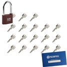 Kłódka LOB KZ51 + 18 kluczy w zestawie