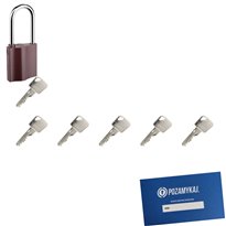 Kłódka LOB K351 + 6 kluczy w zestawie