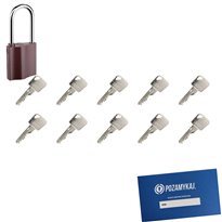 Kłódka LOB K351 + 10 kluczy w zestawie