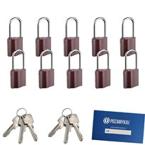 Kłódki z wydłużonym pałąkiem na jeden klucz 10 szt LOB K351