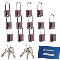 Kłódki z wydłużonym pałąkiem na jeden klucz 14 szt LOB K351