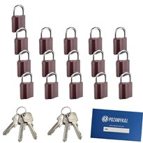 Kłódki na jeden klucz 16 szt LOB K350