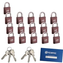 Kłódki na jeden klucz 16 szt LOB KMM5