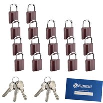 Kłódki na jeden klucz 17 szt LOB K350