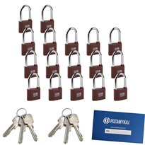 Kłódki z wydłużonym pałąkiem na jeden klucz 17 szt LOB KZ51