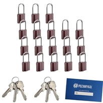 Kłódki z wydłużonym pałąkiem na jeden klucz 18 szt LOB K351