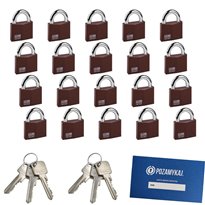 Kłódki na jeden klucz 70 szt LOB KW01