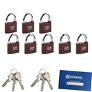 Kłódki na jeden klucz 8 szt LOB KZ50