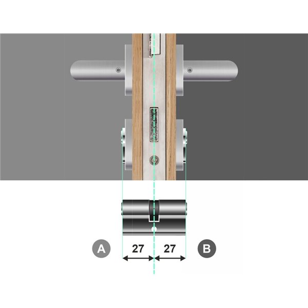 Wkładka do zamka YALE 600 27/27 system jednego klucza