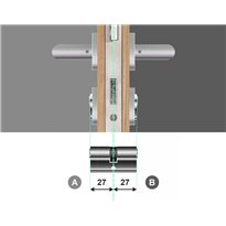 Wkładka do zamka YALE 600 27/27 system jednego klucza