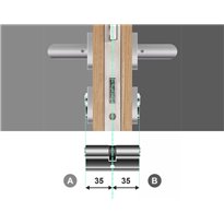 Wkładka do zamka YALE 600 35/35 system jednego klucza