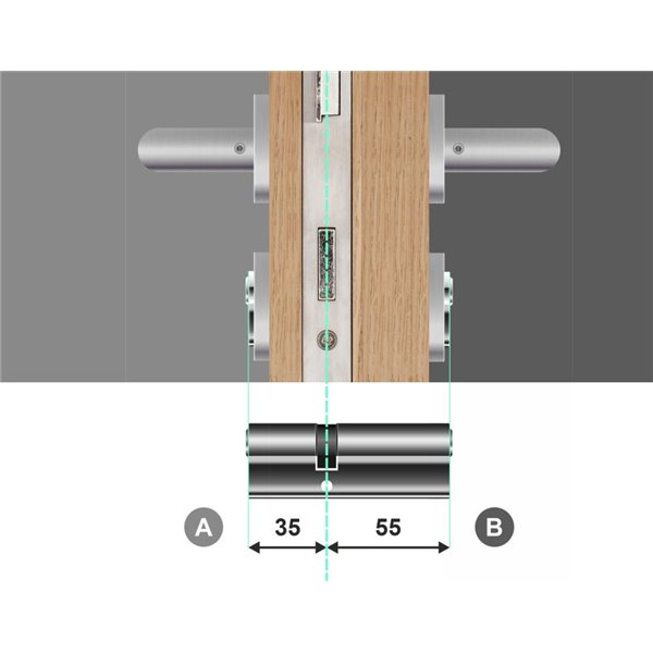 Wkładka do zamka YALE 600 35/55 system jednego klucza
