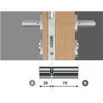 Wkładka do zamka YALE 600 35/75 system jednego klucza