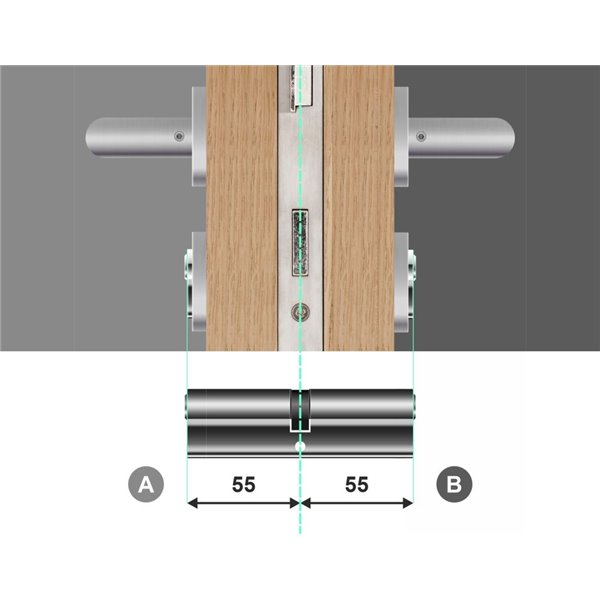 Wkładka do zamka YALE 600 55/55 system jednego klucza