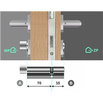 Wkładka do zamka YALE 600 70G/35 system jednego klucza