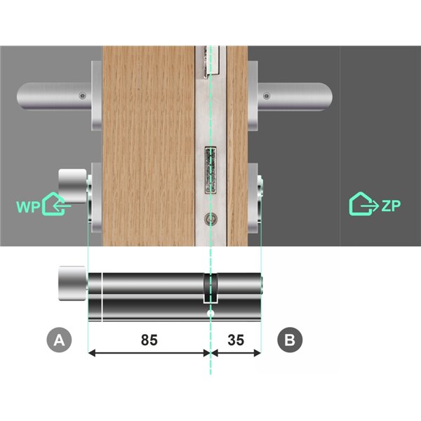 Wkładka do zamka YALE 600 85G/35 system jednego klucza