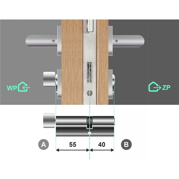 Wkładka do zamka YALE 600 55G/40 system jednego klucza