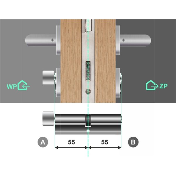 Wkładka do zamka YALE 600 55G/55 system jednego klucza