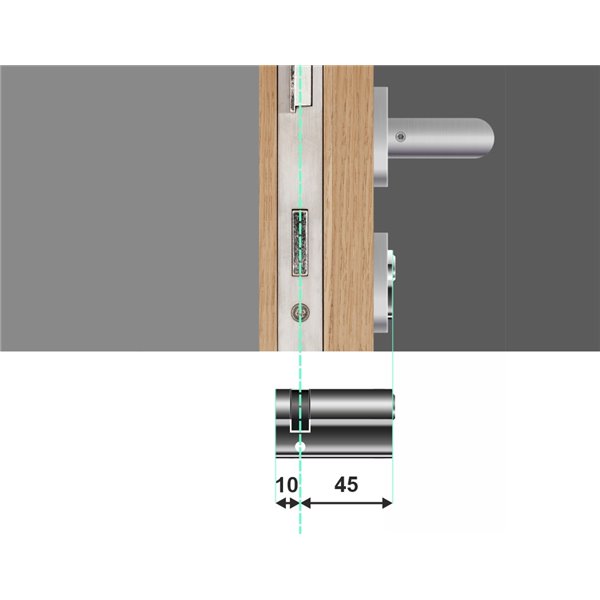 Wkładka do zamka YALE 600 10/45 System jednego klucza 
