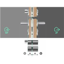 Komplet wkładek YALE 2100 30/40 + 30G/40 System jednego klucza
