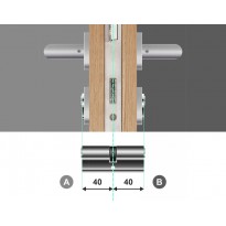 Wkładka bębenkowa dwustronna KABA ExperT Cross 40/40 system jednego klucza