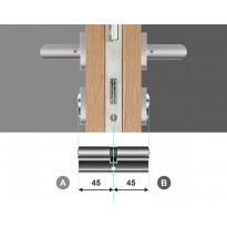 Wkładka bębenkowa dwustronna KABA ExperT Cross 45/45 system jednego klucza