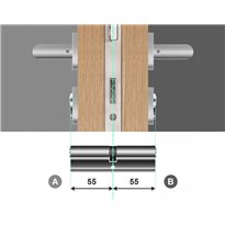 Wkładka z bezpiecznym sprzęgłem i zębatką WILKA 1463 55/55 system jednego klucza