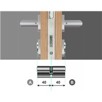 Wkładka z bezpiecznym sprzęgłem i zębatką WILKA 1463 40/40 system jednego klucza