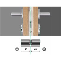 Wkładka z bezpiecznym sprzęgłem i zębatką WILKA 1463 45/45 system jednego klucza