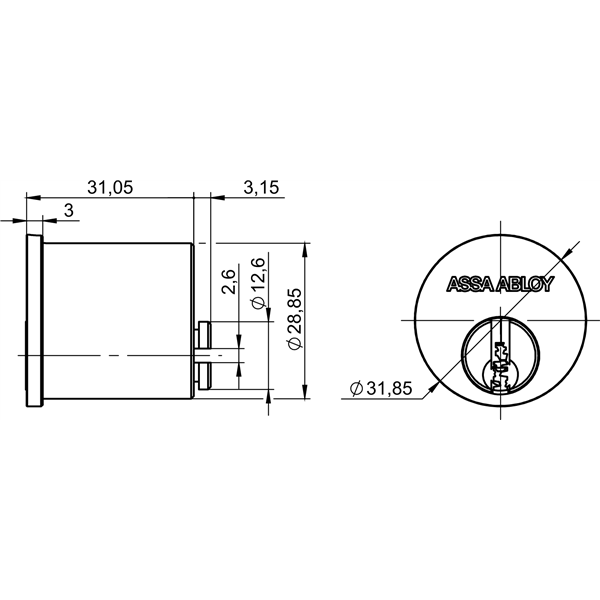 Wkładka do zamka wierzchniego Assa Abloy Comfort Plus NG System Master Key