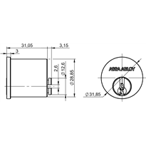 Wkładka do zamka wierzchniego Assa Abloy Comfort Plus NG System Master Key