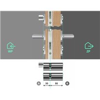 Komplet wkładek ABUS D10 30/55 i 30G/55 system jednego klucza