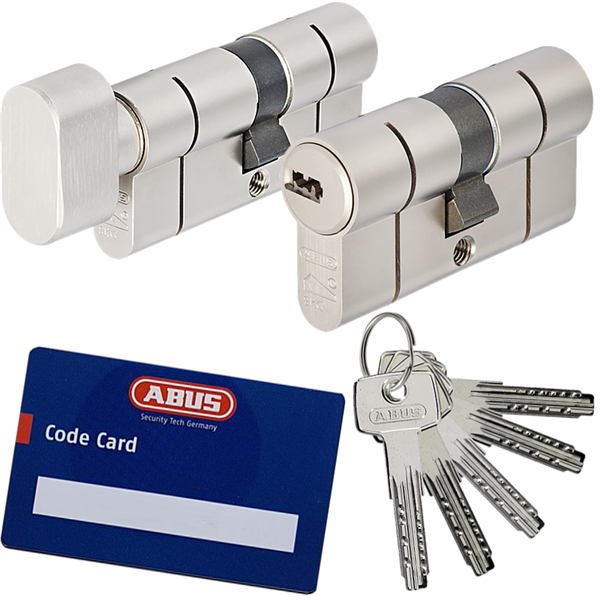 Komplet wkładek ABUS D10 45/55 i 45G/55 system jednego klucza