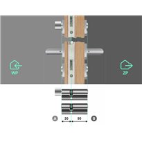 Komplet wkładek ABUS D10 30/50 i 30G/50 system jednego klucza