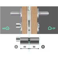 Wkładka bębenkowa z gałką ABUS D10 45G/50 system jednego klucza